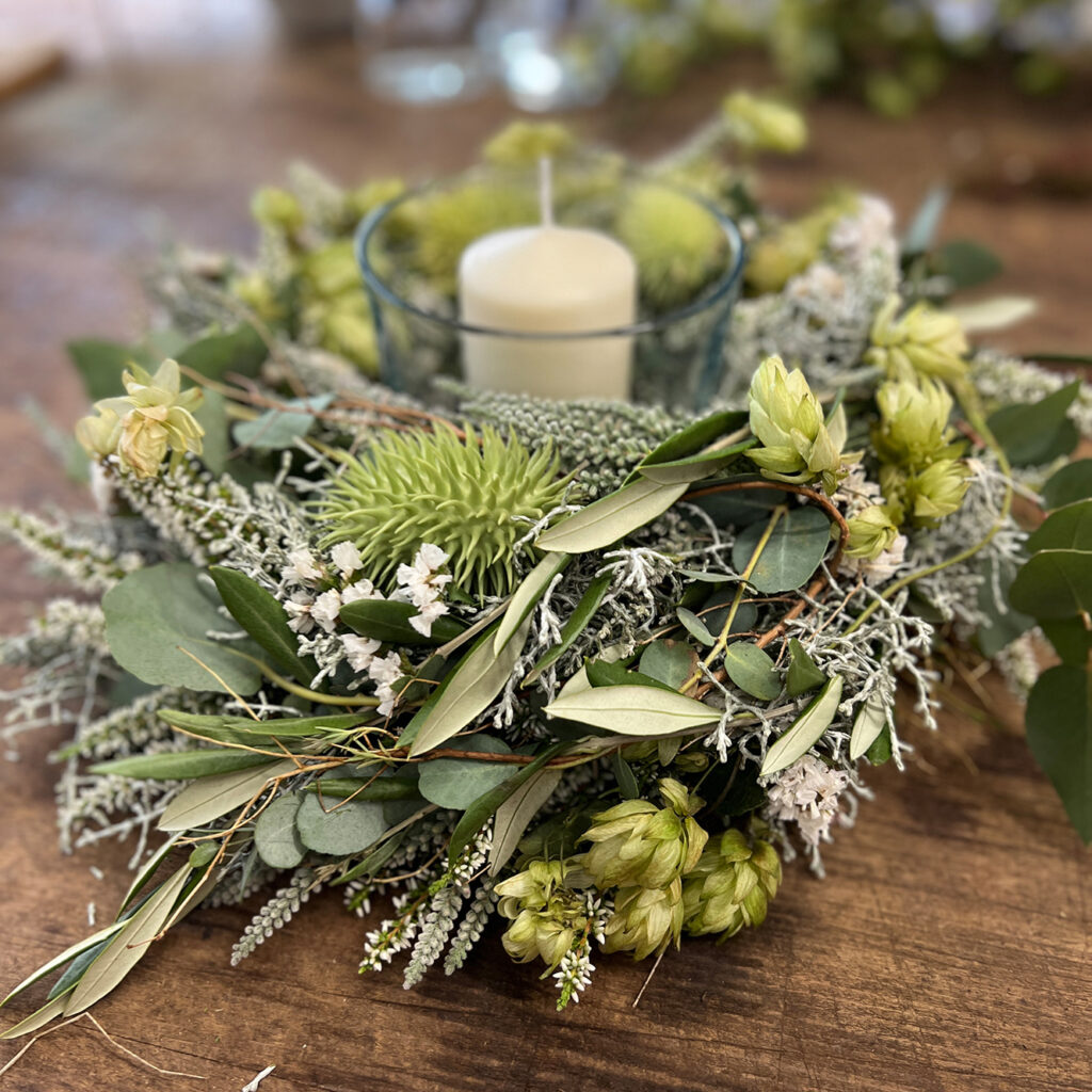 Florales Gestalten beim Workshop